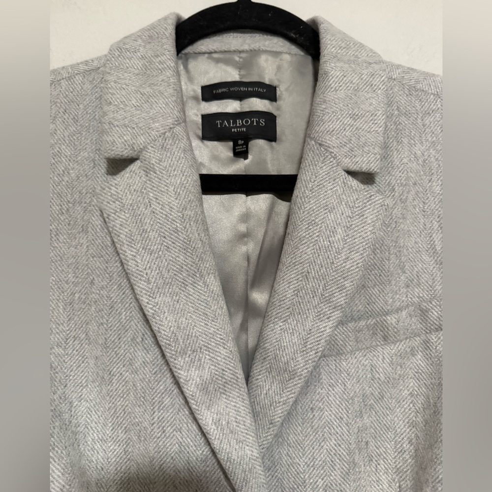 Talbots Light Gray Women's Blazer - Picture 3 of 12